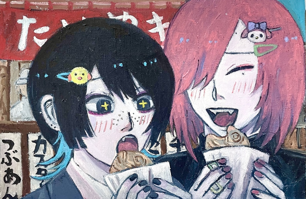 原画「放課後たい焼きデート」