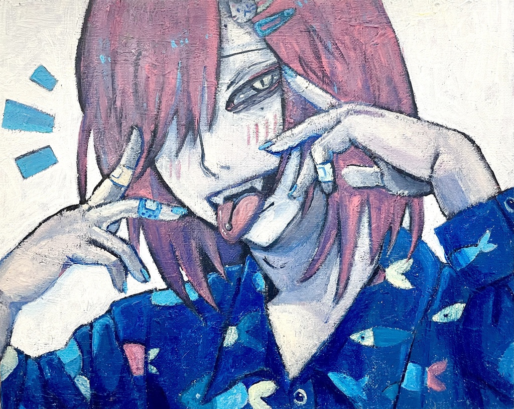 原画「可愛く撮ってね」