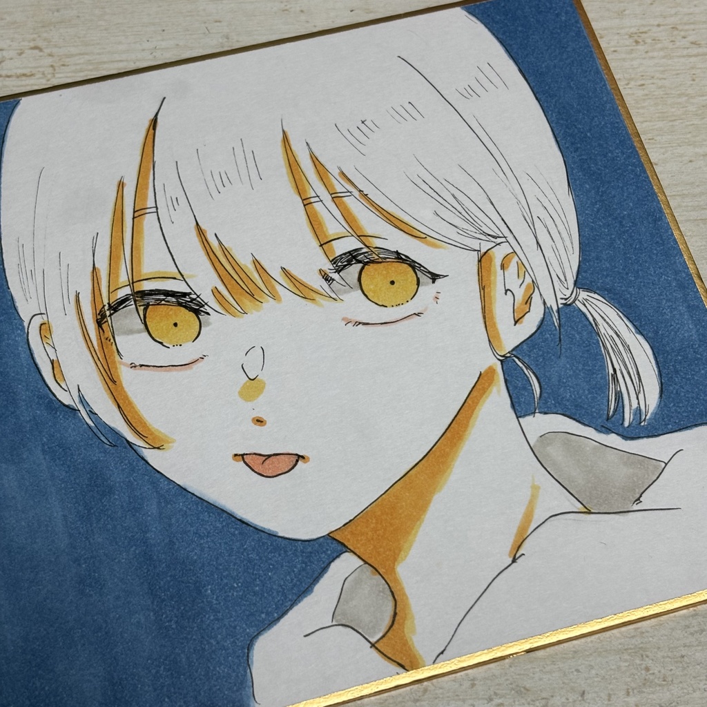 手描き色紙
