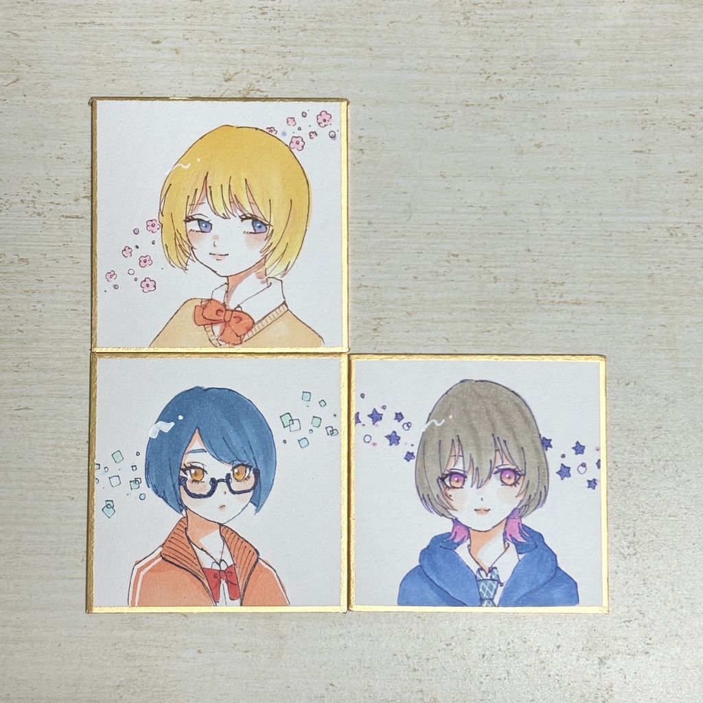 豆色紙ドローイング原画