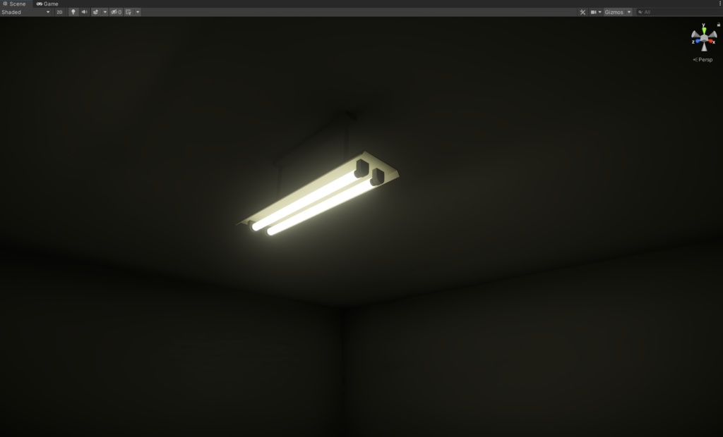 【fbx】 天井からぶらさがっているタイプの蛍光灯