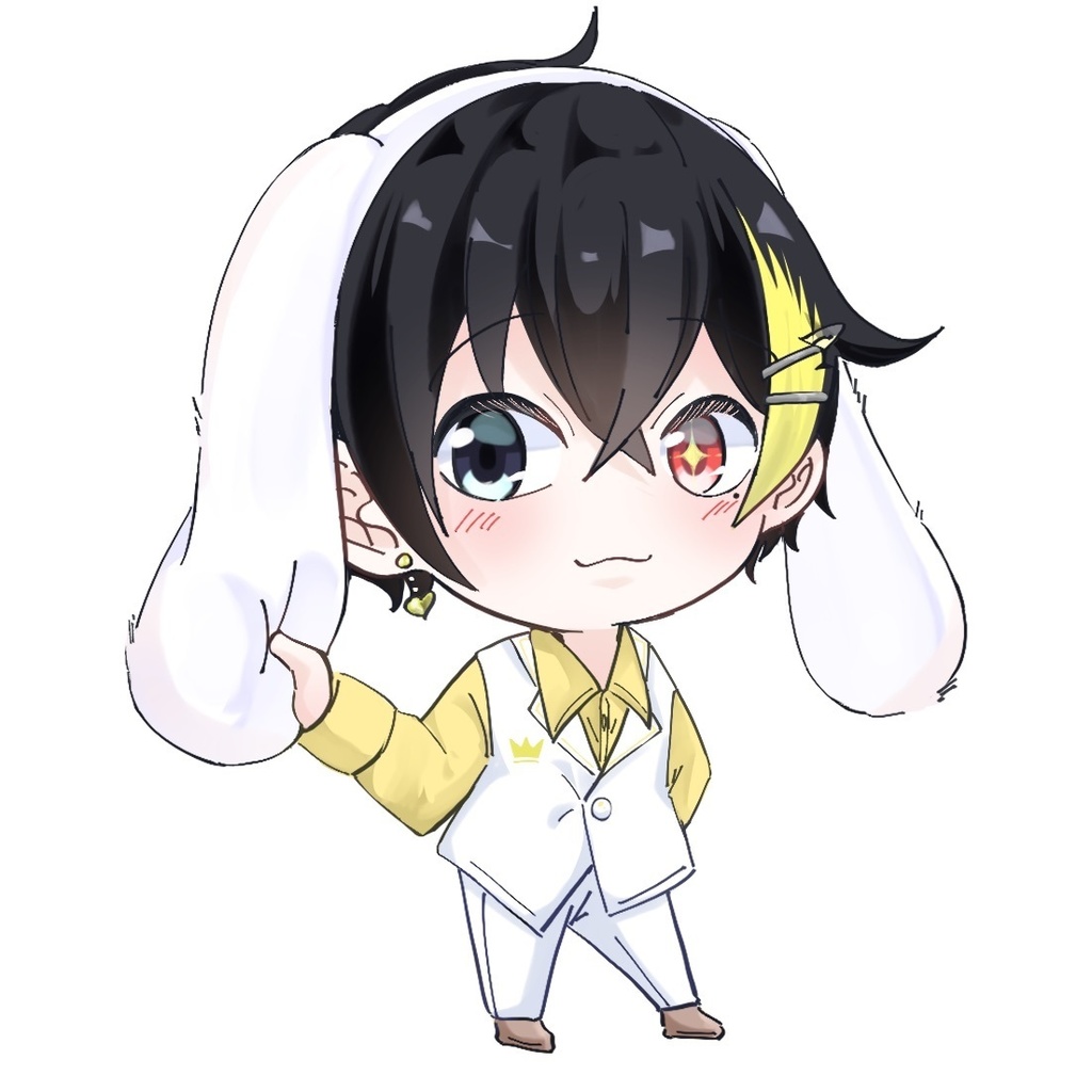 だいくんアクキー(うさぎしゃしょきりのすがた)