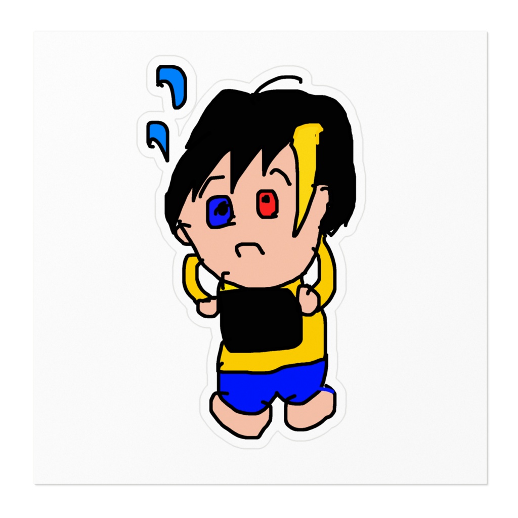 だいきり画伯ステッカー(PC修理中)