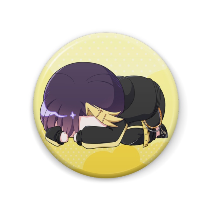 【当たりはサイン付き？】だいきり缶バッジ（ごめん寝のすがた）