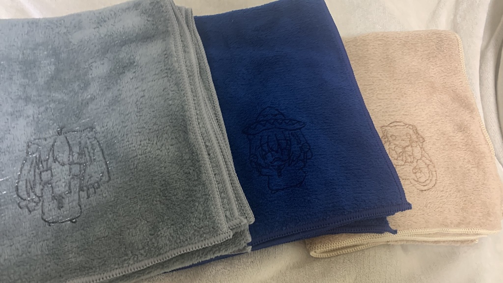 【ぷぇちぃ記念日】Ver2：汎用大きめふわふわタオル【カラー3色】