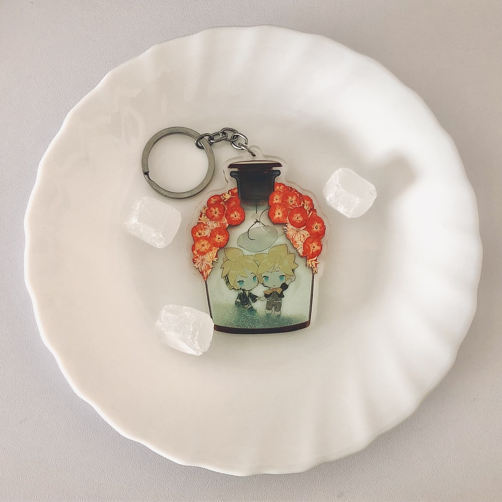 パンアシ　グリッターオイルアクリルキーホルダー