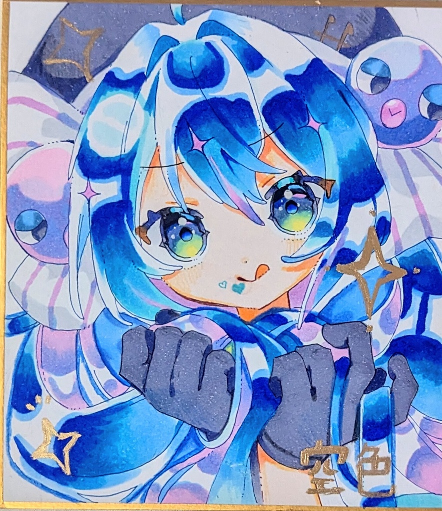 イラスト色紙 音街ウナ
