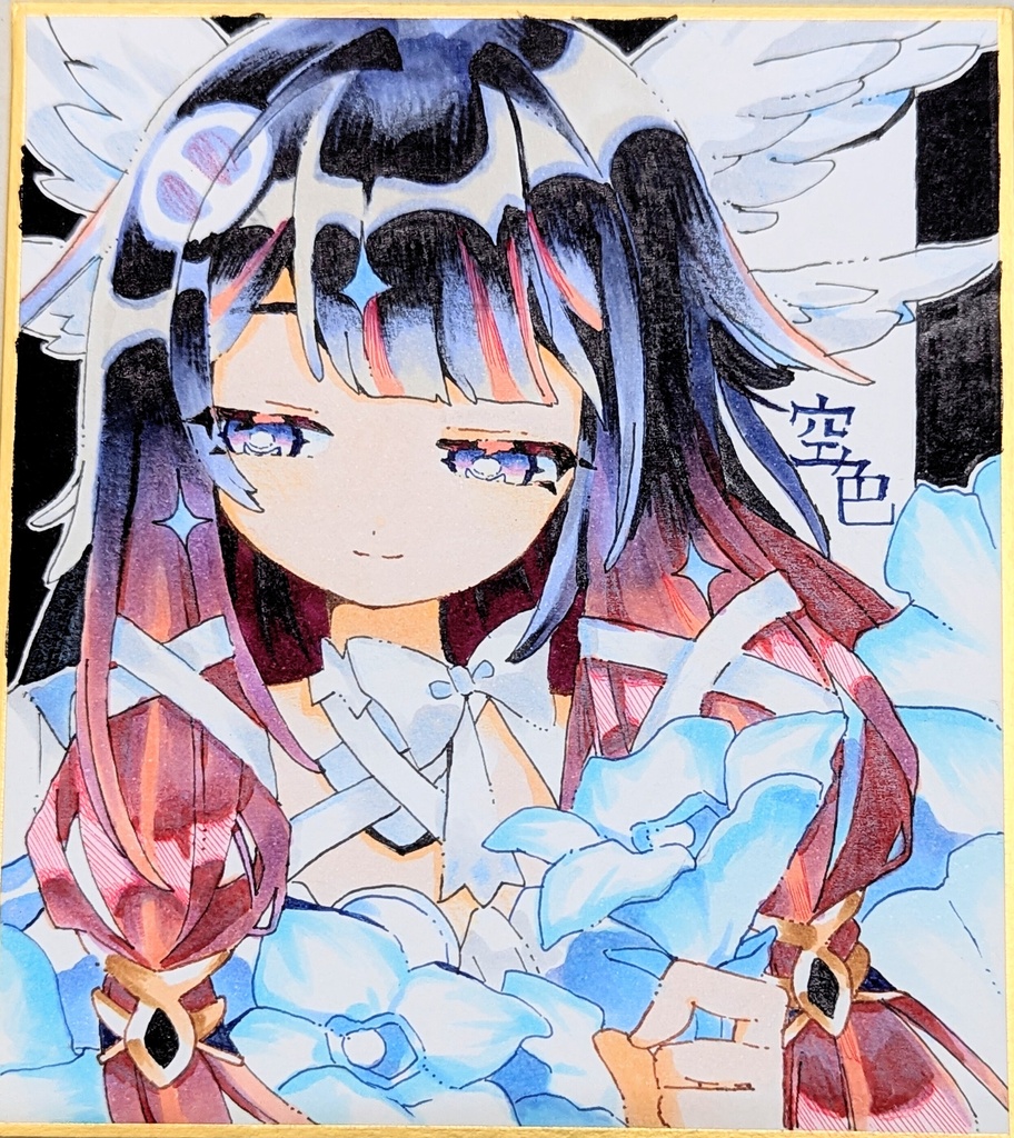 色紙カラーイラスト コロンビーナ