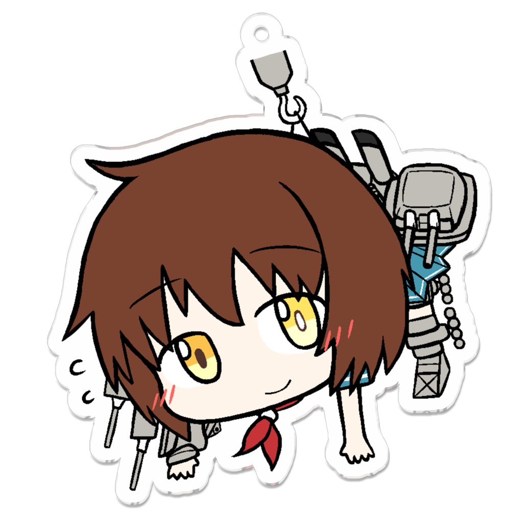 吊られ古鷹さんアクリルキーホルダー (by くろいのうと)