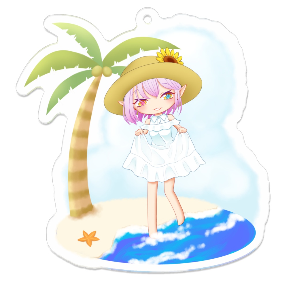 7月のさきゅばす《ヤシの木》アクキーver.