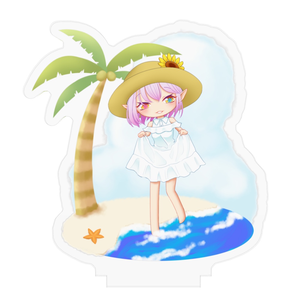 7月1日のさきゅばす《ヤシの木》アクスタver.