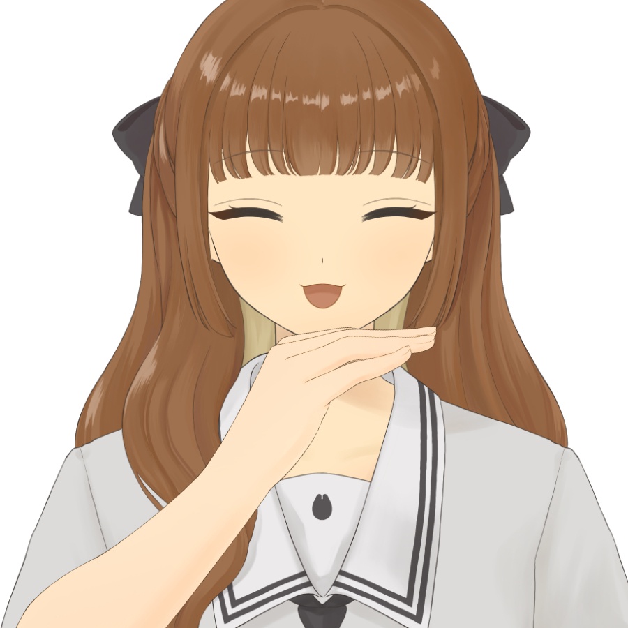 あご添えポーズ
