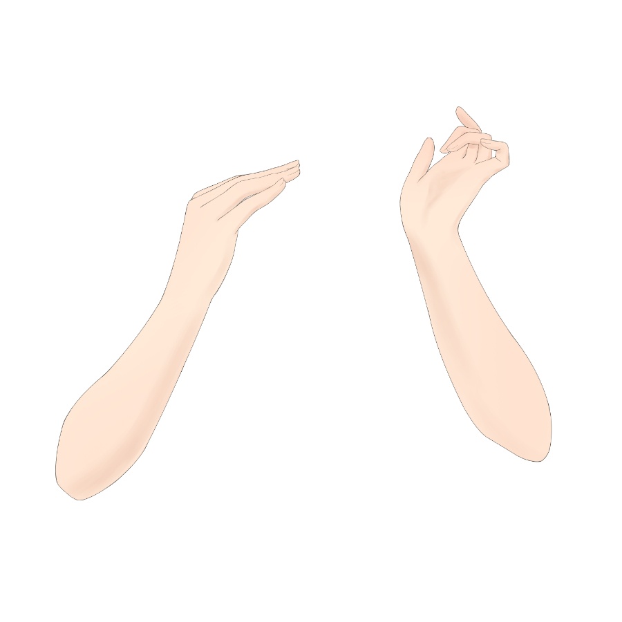 あご添えポーズ