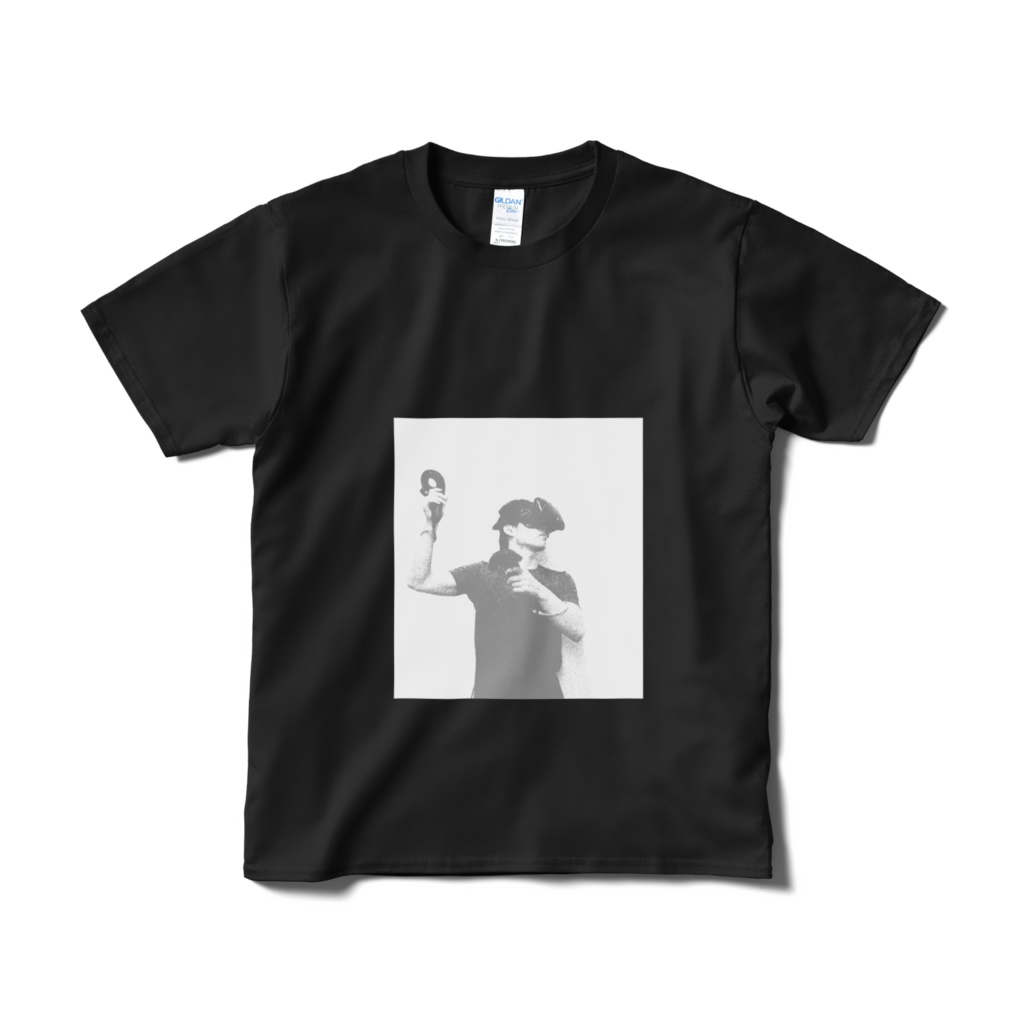 VRする人Tシャツ-ブラック