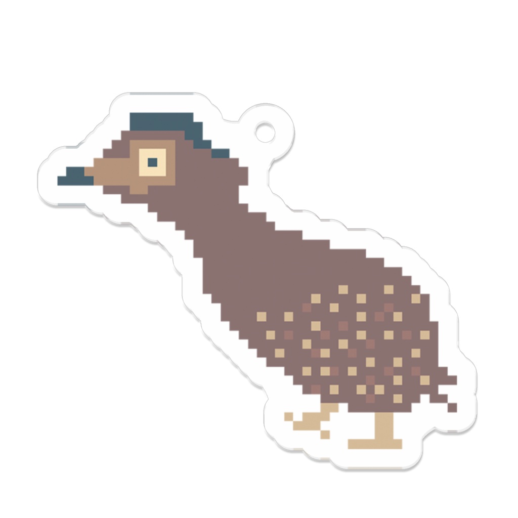 Pixel Malayan Night-heron Acrylic Key Chain