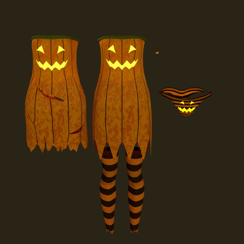 [LSBody] Jack-O-Lantern Outfit + Pumpkin Charm