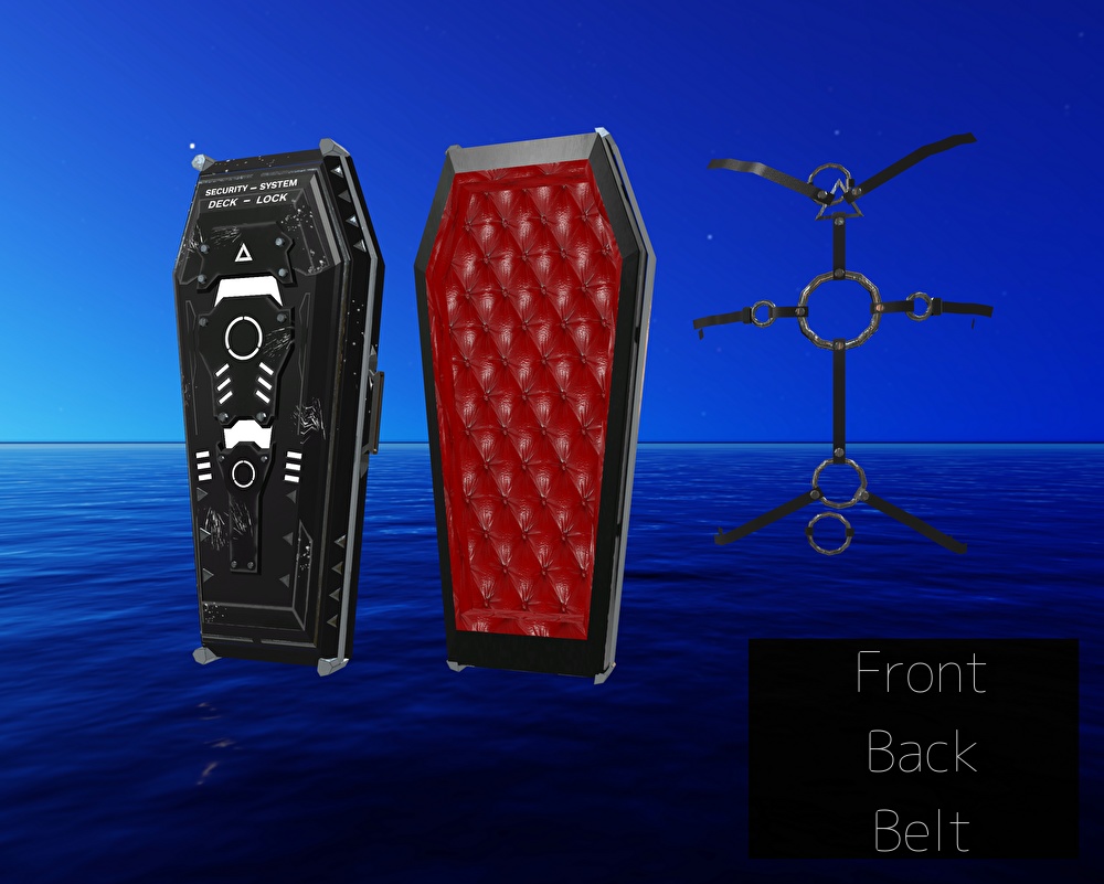 【VRChat向け】Casket 棺【開閉アニメーション付き】【シェーダー差分付き】