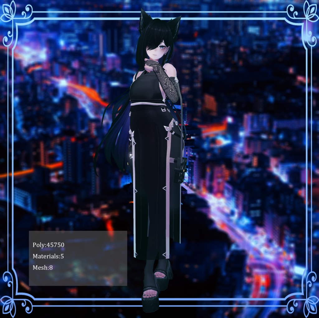 【Lasyusha対応】Vestito Nero【Modular Avatar対応】