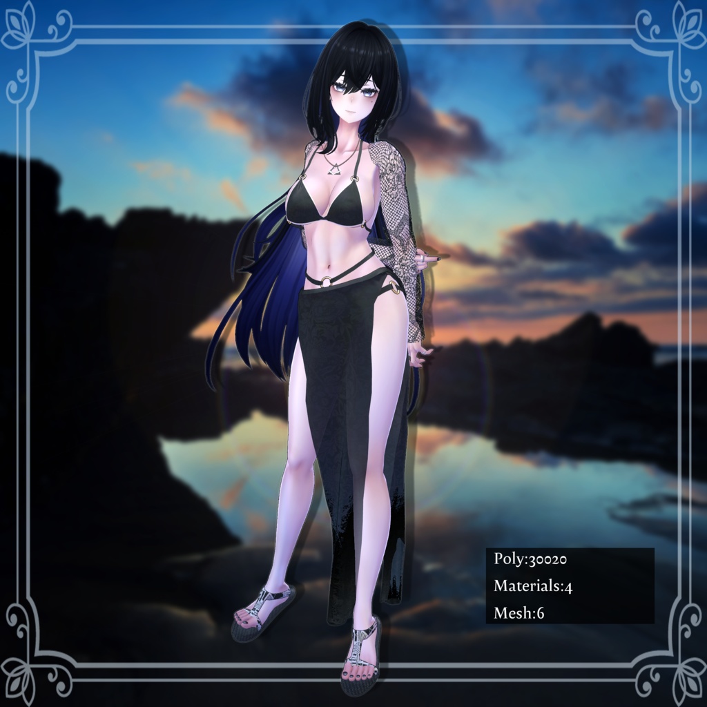 【Lasyusha用】Fiore Nero【Modular Avatar対応】