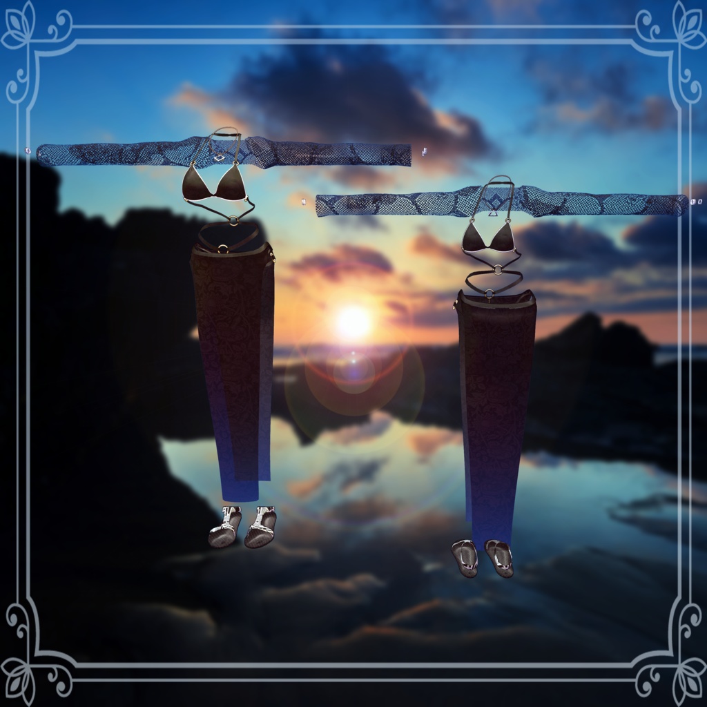 【Lasyusha用】Fiore Nero【Modular Avatar対応】