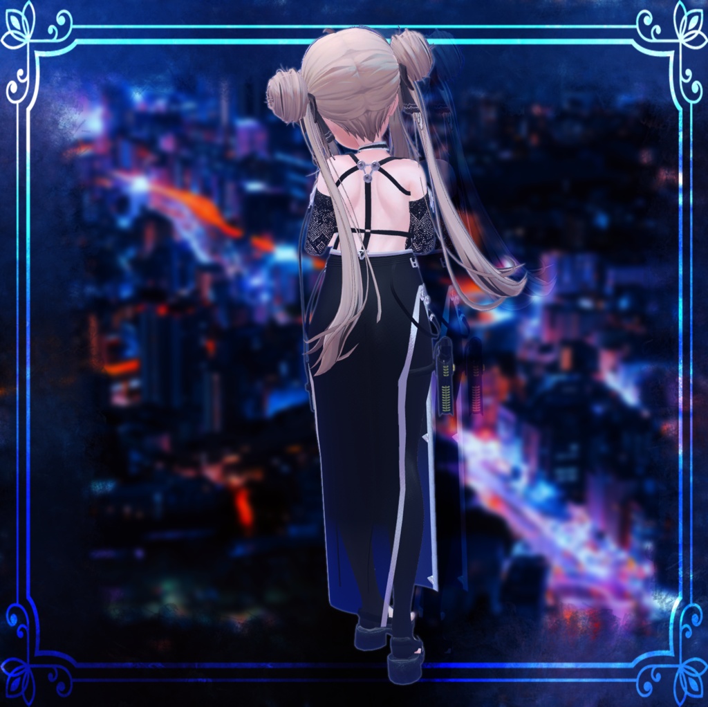 【マヌカちゃん対応】Vestito Nero【Modular Avatar対応】