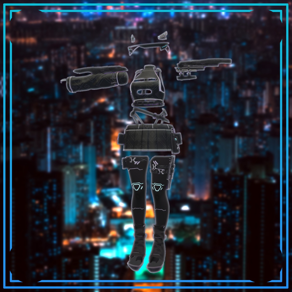 【桔梗ちゃん対応】Tech_SHINOBI【Modular Avatar対応】