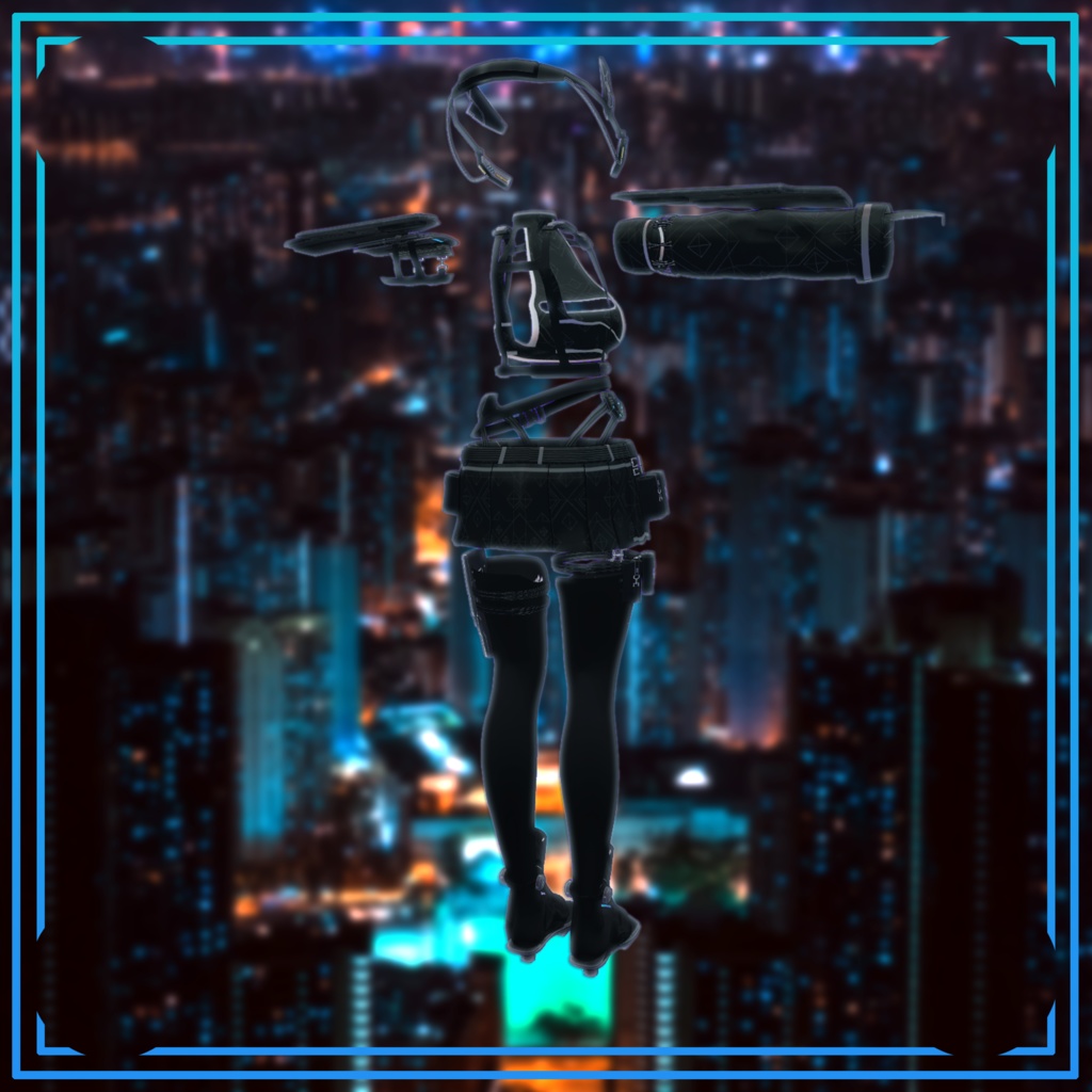 【マヌカちゃん対応】Tech_SHINOBI【Modular Avatar対応】