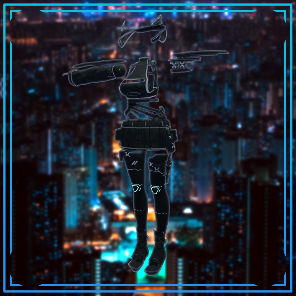 【マヌカちゃん対応】Tech_SHINOBI【Modular Avatar対応】