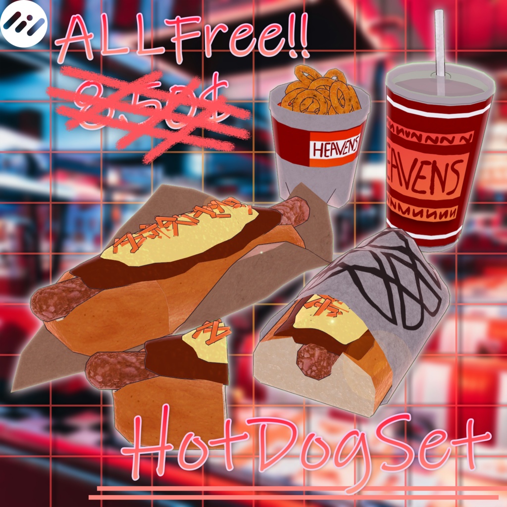 【VRChat用】Hot_DogSet【無料】