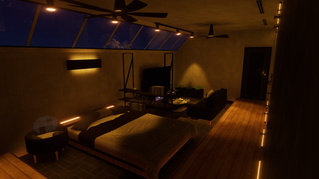 【VRChat向け販売ワールド】AXU_s_Room【Light Volume対応】