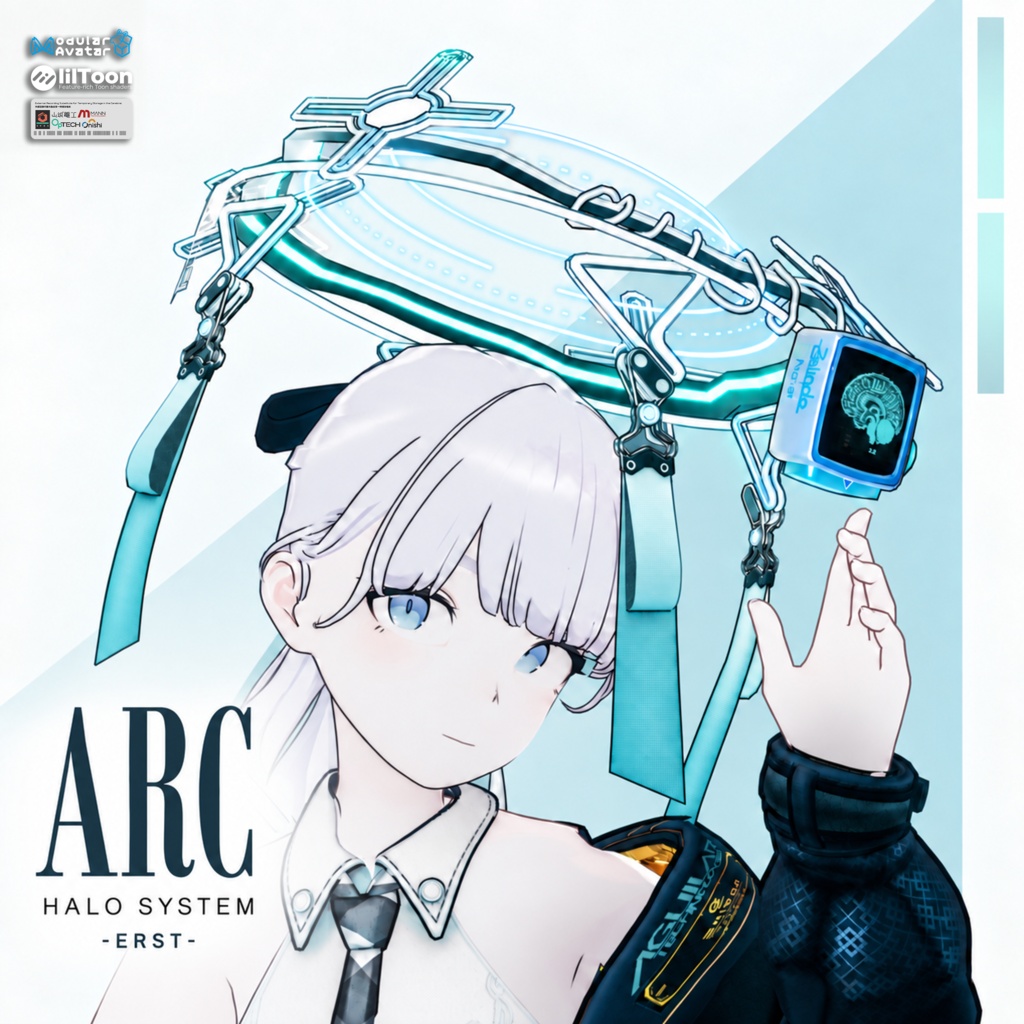 【期間限定一部無料配布&セール中】『Archive halo system -ERST-』【VRChat向けアクセサリ&シェーダー】