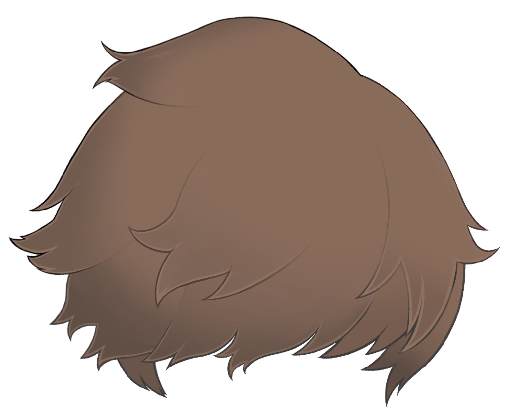 "あくまでVtuber 丑炉ノテオドア" 風 前髪ウィッグ