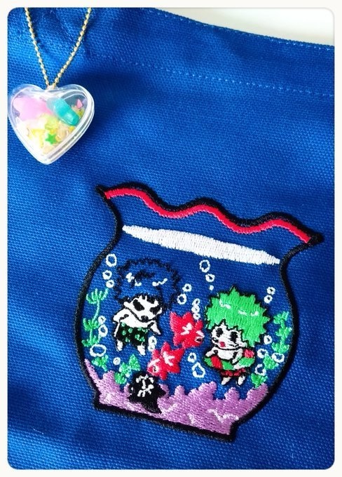 KTDK 金魚鉢♥キャンバストートバッグ(チャーム付)