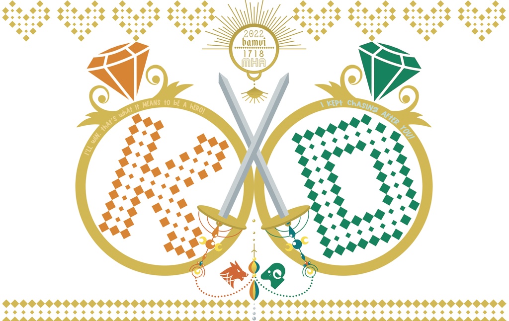 ❤勝デク❤フラットポーチ&缶バッジSET❤