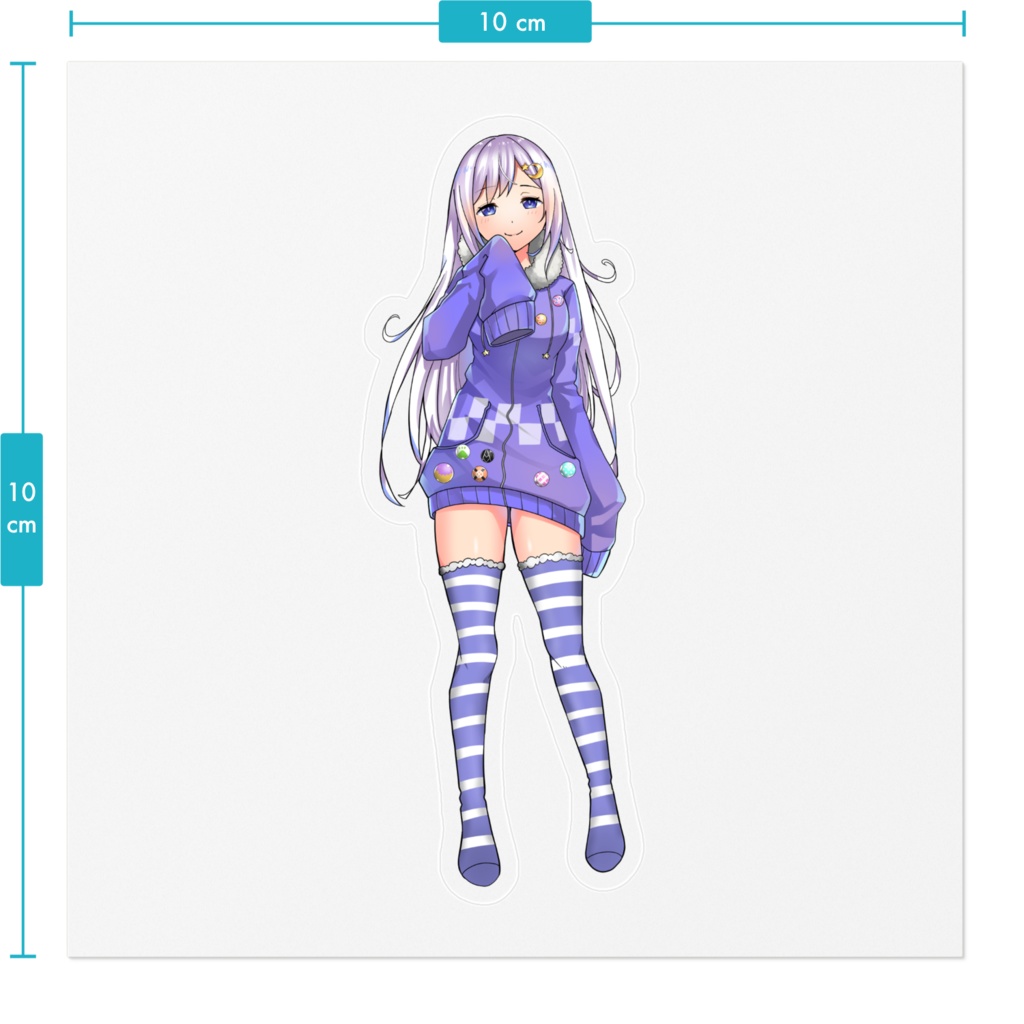 【10cm x 10cm】ゆらんちゃん通常衣装ステッカー