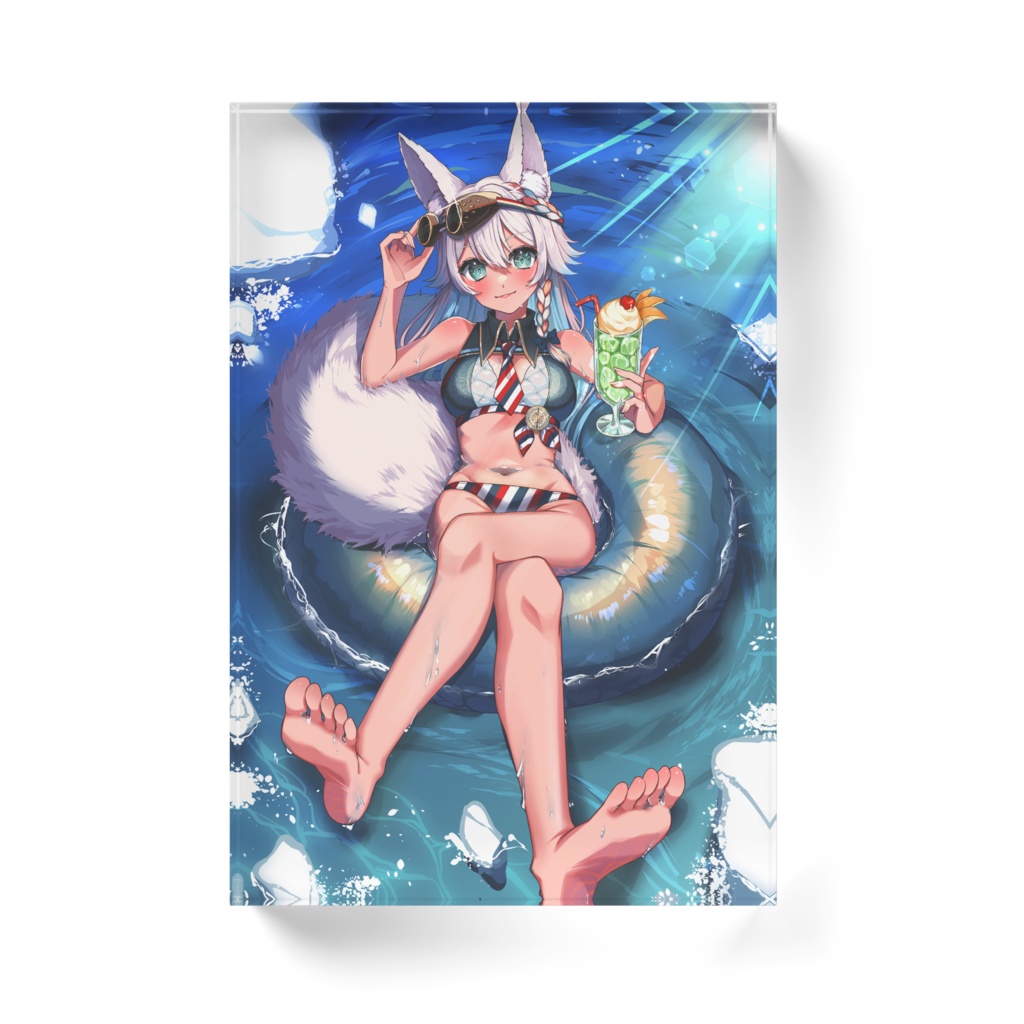 北極とりこ 飾れる水着アクリルブロック