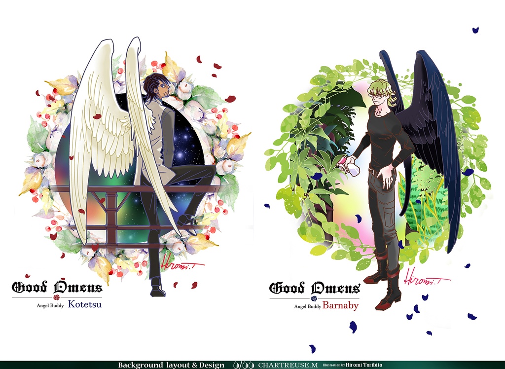 スマホ待ち受け画面　Good Omens パロ　Angel Buddy