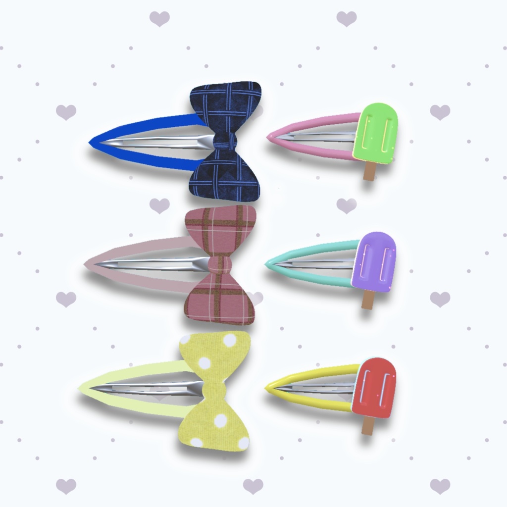 【無料】★アイス☆リボンヘアピン