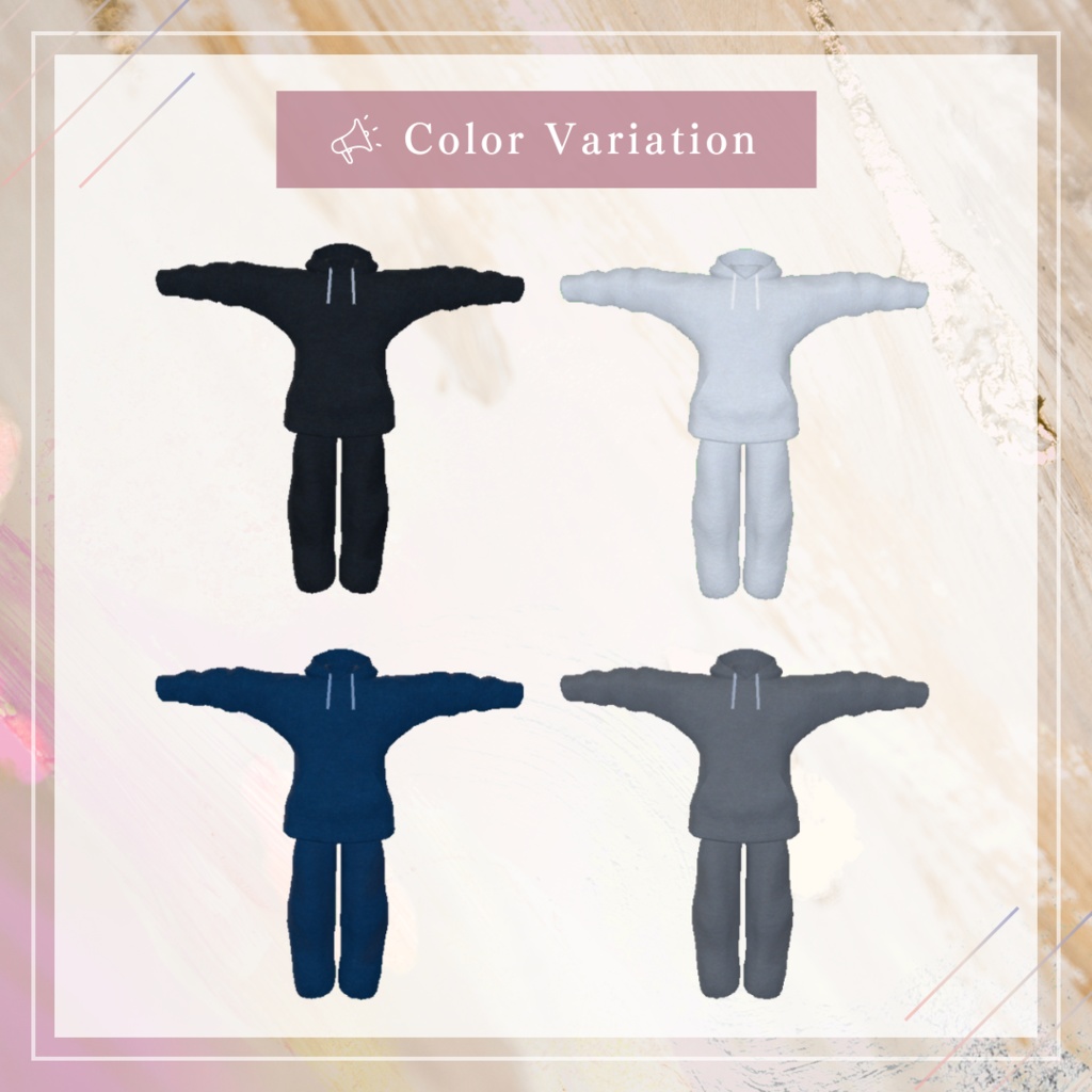 シンプルスウェットパーカー【水瀬 しなの ミルティナ対応】