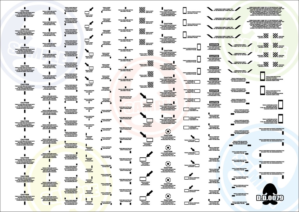 CAUTIONドライデカール・DD0079
