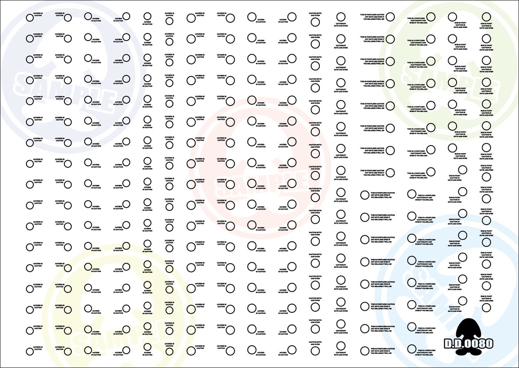 CAUTIONドライデカール・DD0080