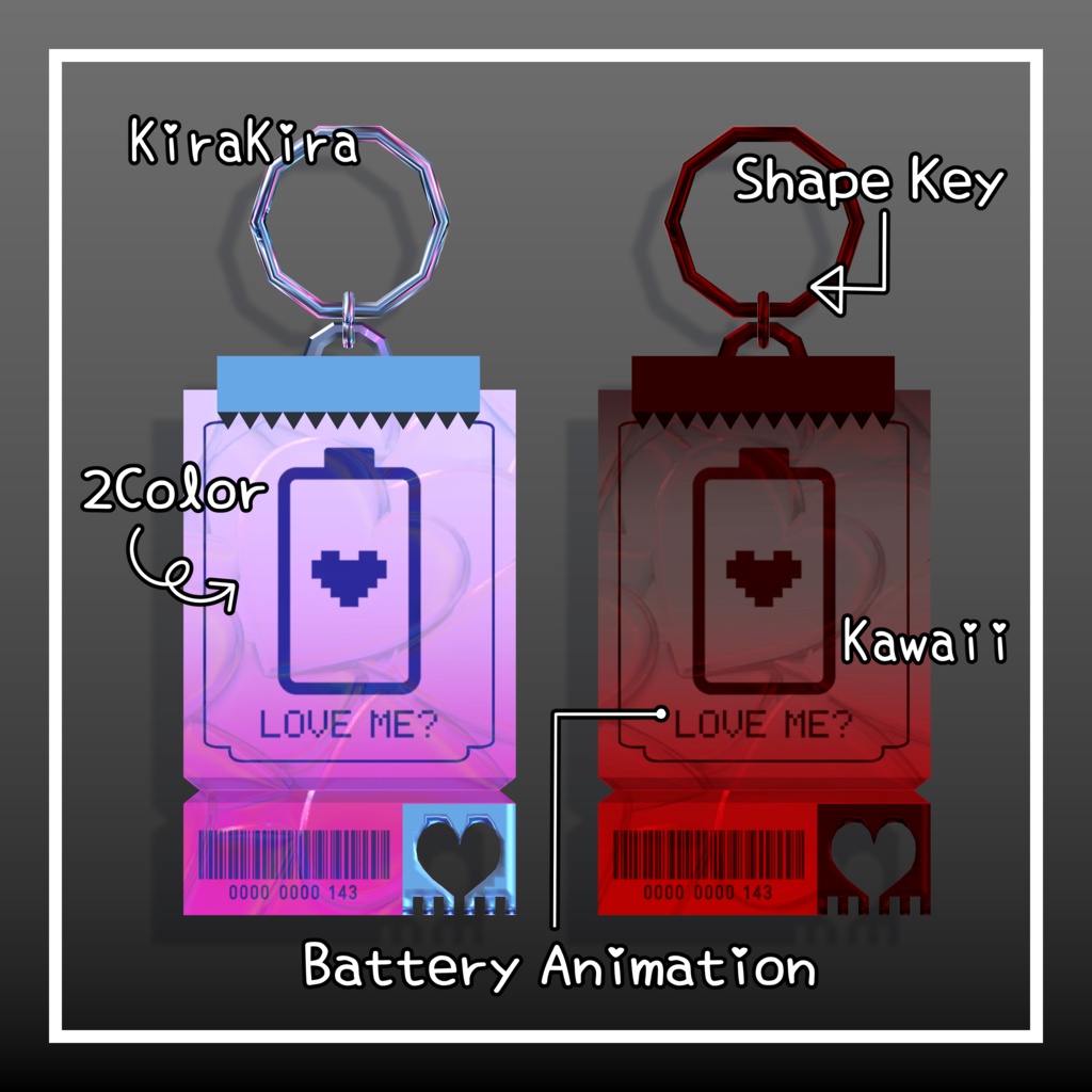 LOVE ME? Battery Charm