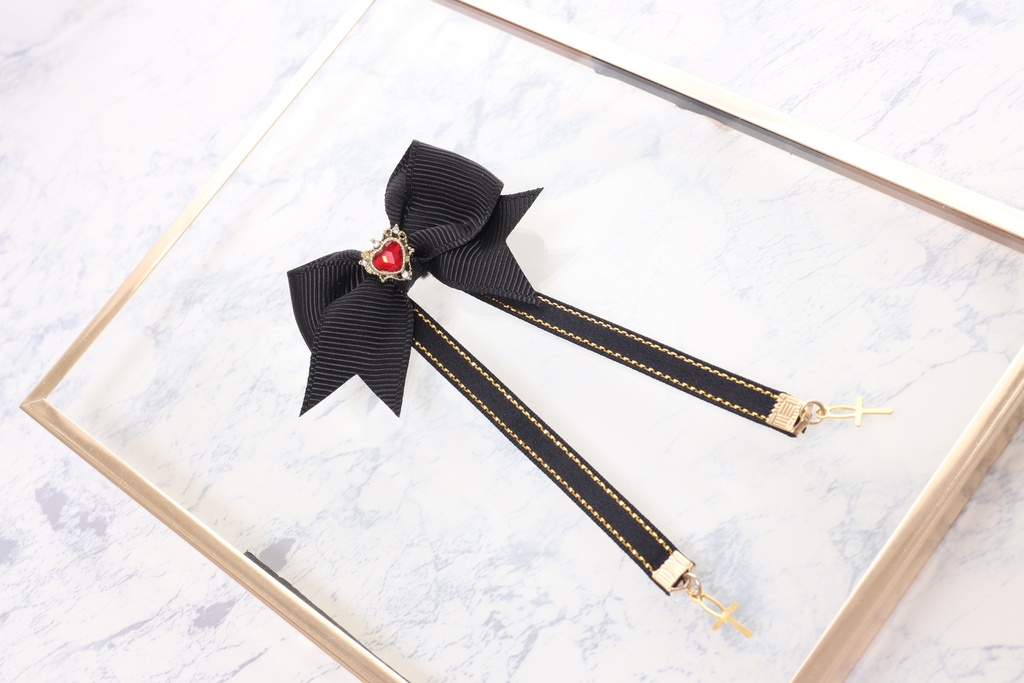 ドール用 ロングリボンヘアアクセサリー 2個