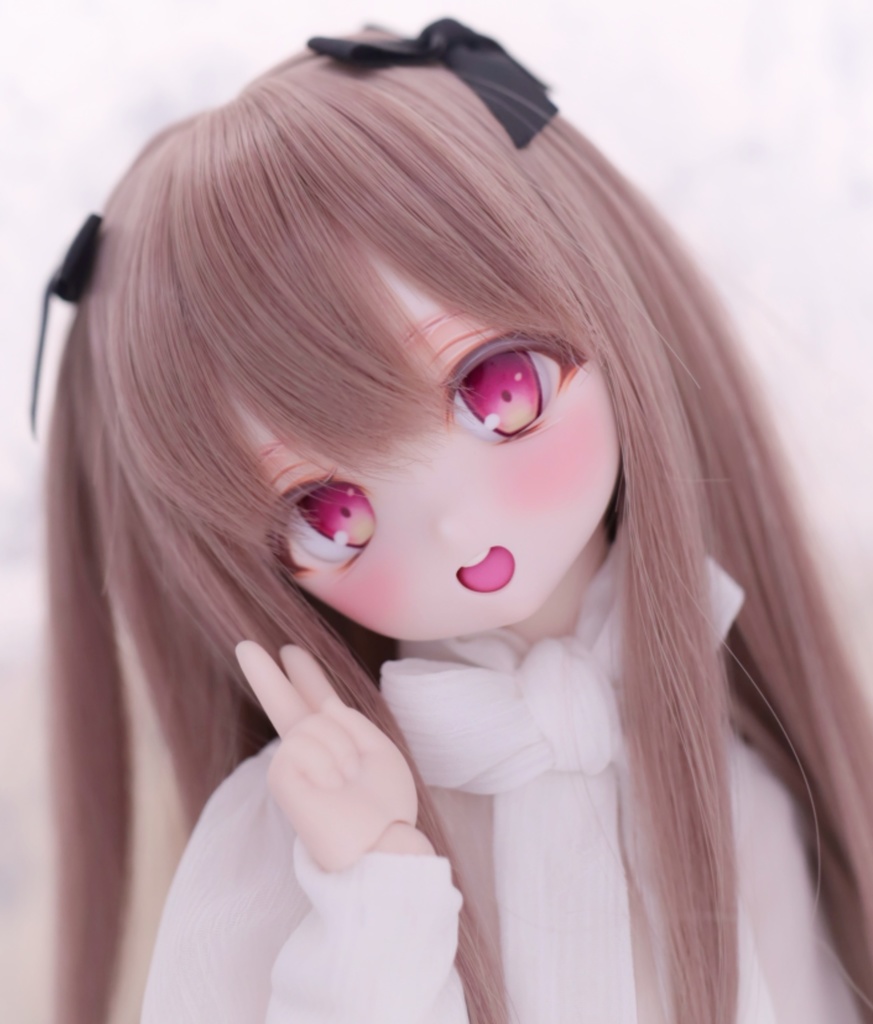【DDH-27 開口 セミホワイト肌+オマケアイ+ウィッグ】