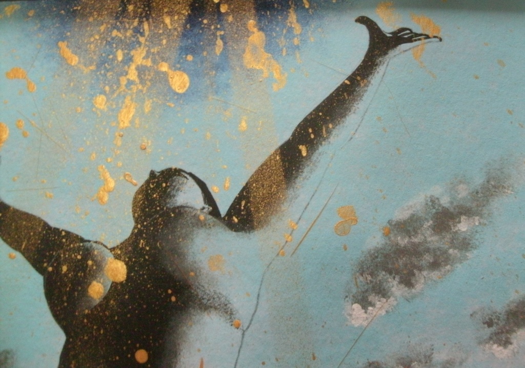 【原画】作品番号:A002-B4「報われる日#2」(B4・額縁付き)