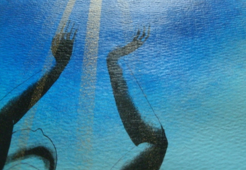 【原画】作品番号:A004-A4「天の金砂」(A4・額縁付き)