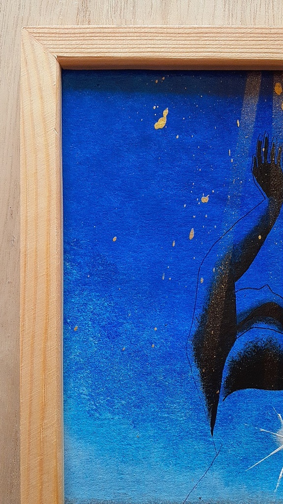 【原画】作品番号:A005-B5「兆し」(B5・額縁付き)