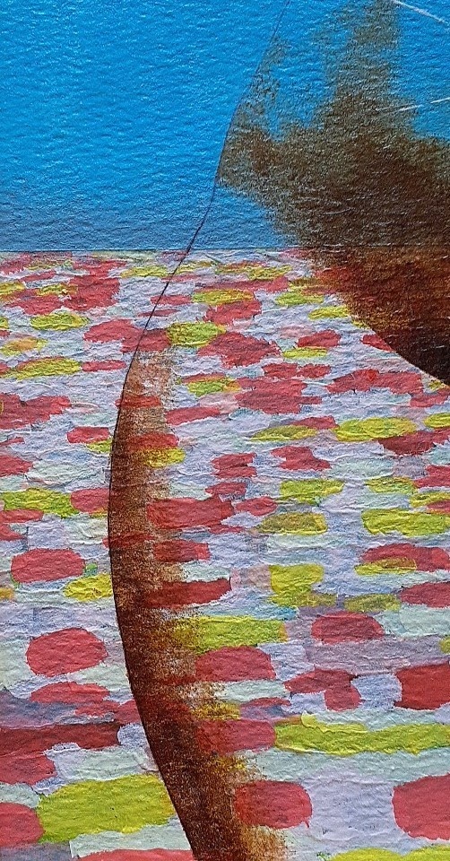 【原画】作品番号:A006-A4「豊かな人#1」(A4・額縁付き)