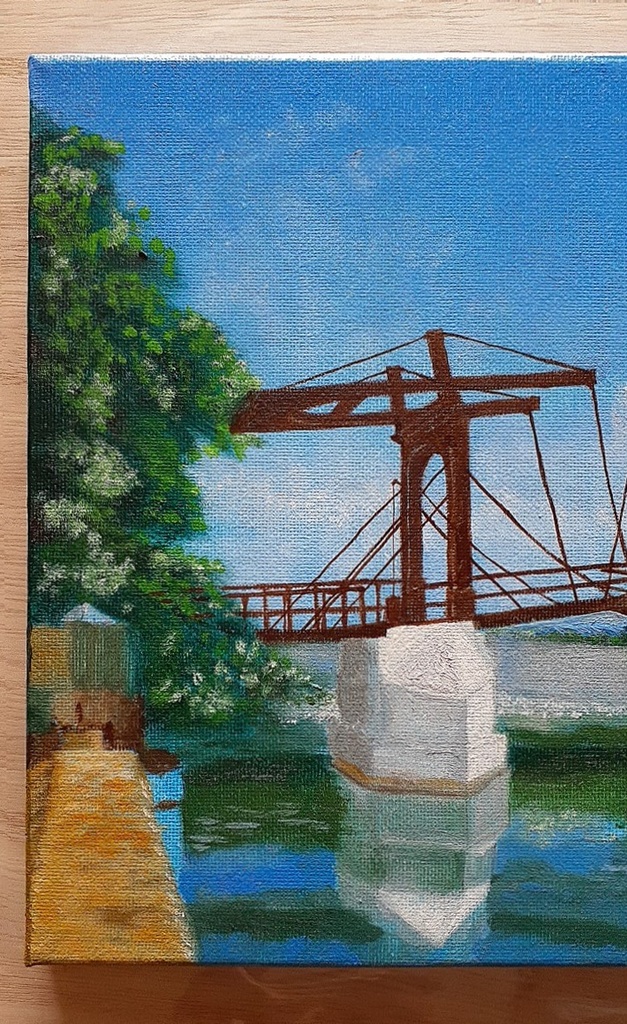 【原画】作品番号:Y008-F3「ジャカルタの跳ね橋#1」(F3号)