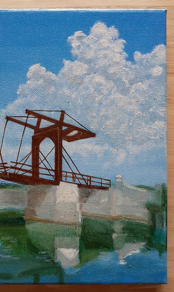 【原画】作品番号:Y008-F3「ジャカルタの跳ね橋#1」(F3号)